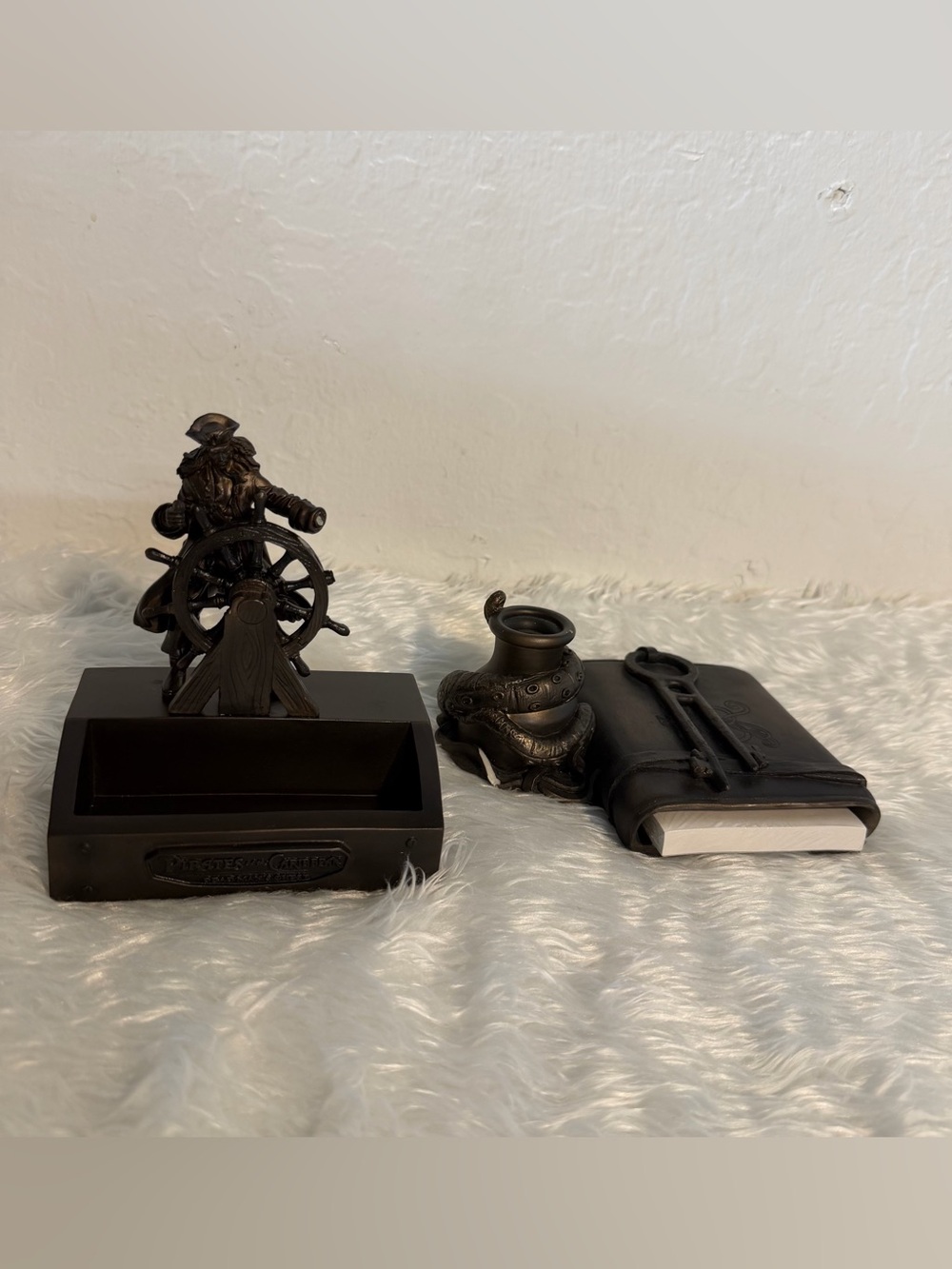 Disney Pirates of the Caribbean Captain Jack Sparrow Resin Desk Organizer Set